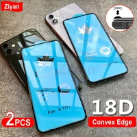 2pcs 18d tempered glass for iphone 12 mini 11 pro xr x xs max 8 7 6s plus 3d airbag curved edge shockproof screen protector film