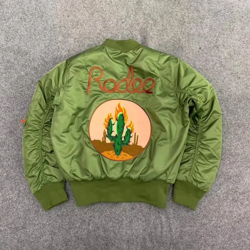 

Travis Scott AstroWorld Bomber Jacket Jacket Men 1:1 high quality Embroidery Force Pilot Jacket Travis Scott AstroWorld Jacket