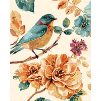 gatyztory diy oil painting by numbers flower and bird picture by number handmade unique gift home decoration wall artcraft