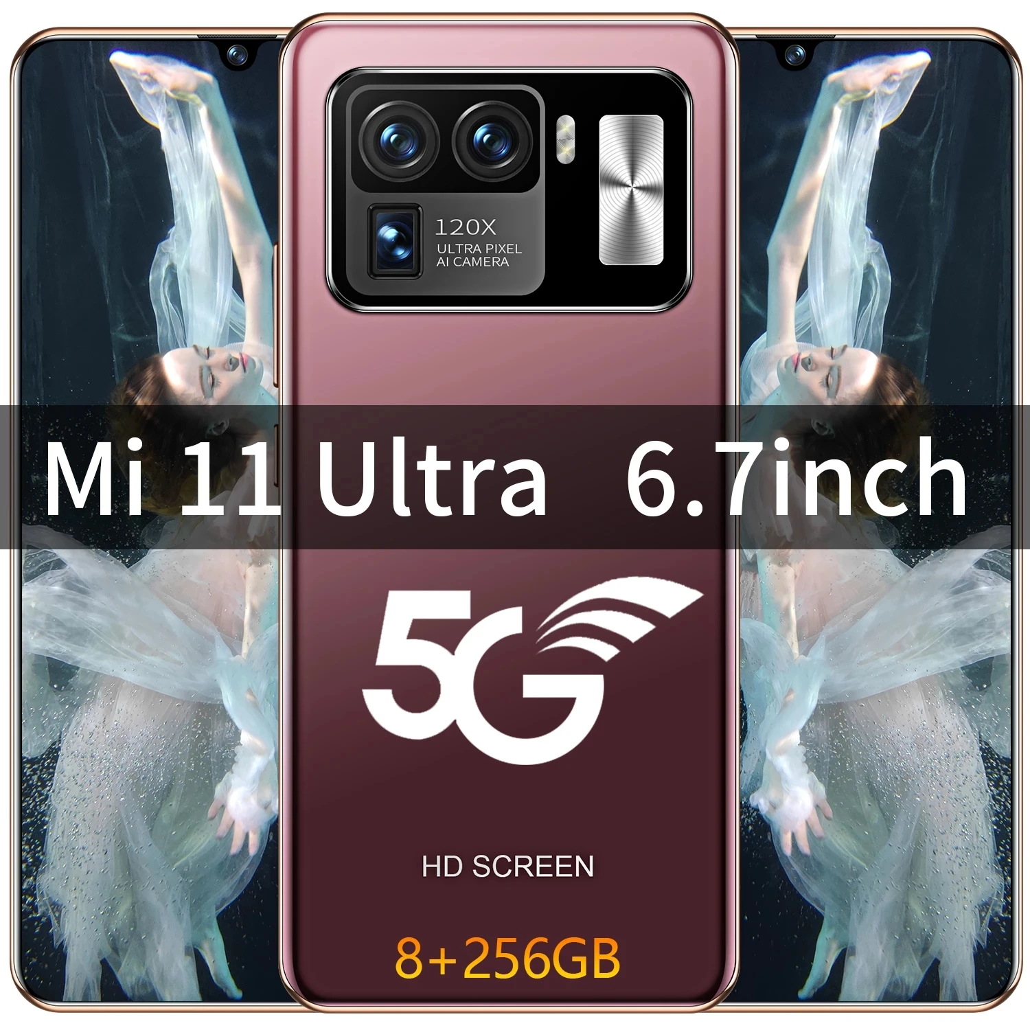 

Mi11 Ultra Smartphone, Global Version, 5G, 12GB, 512GB, Android 10, MTK6889, 10 Core, 6800mAh, 32MP, 4G