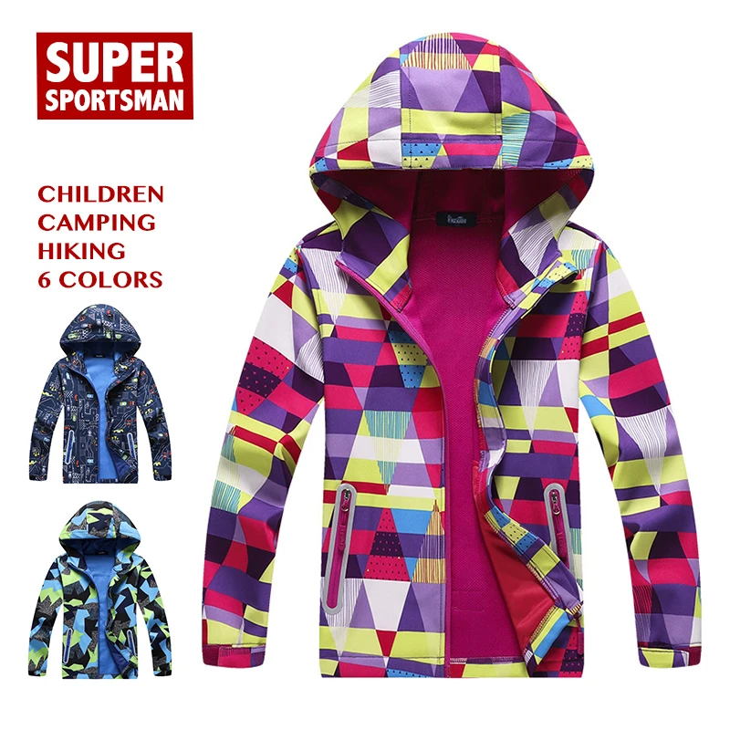 Зимняя флисовая куртка для мальчиков и девочек детская спортивная активного