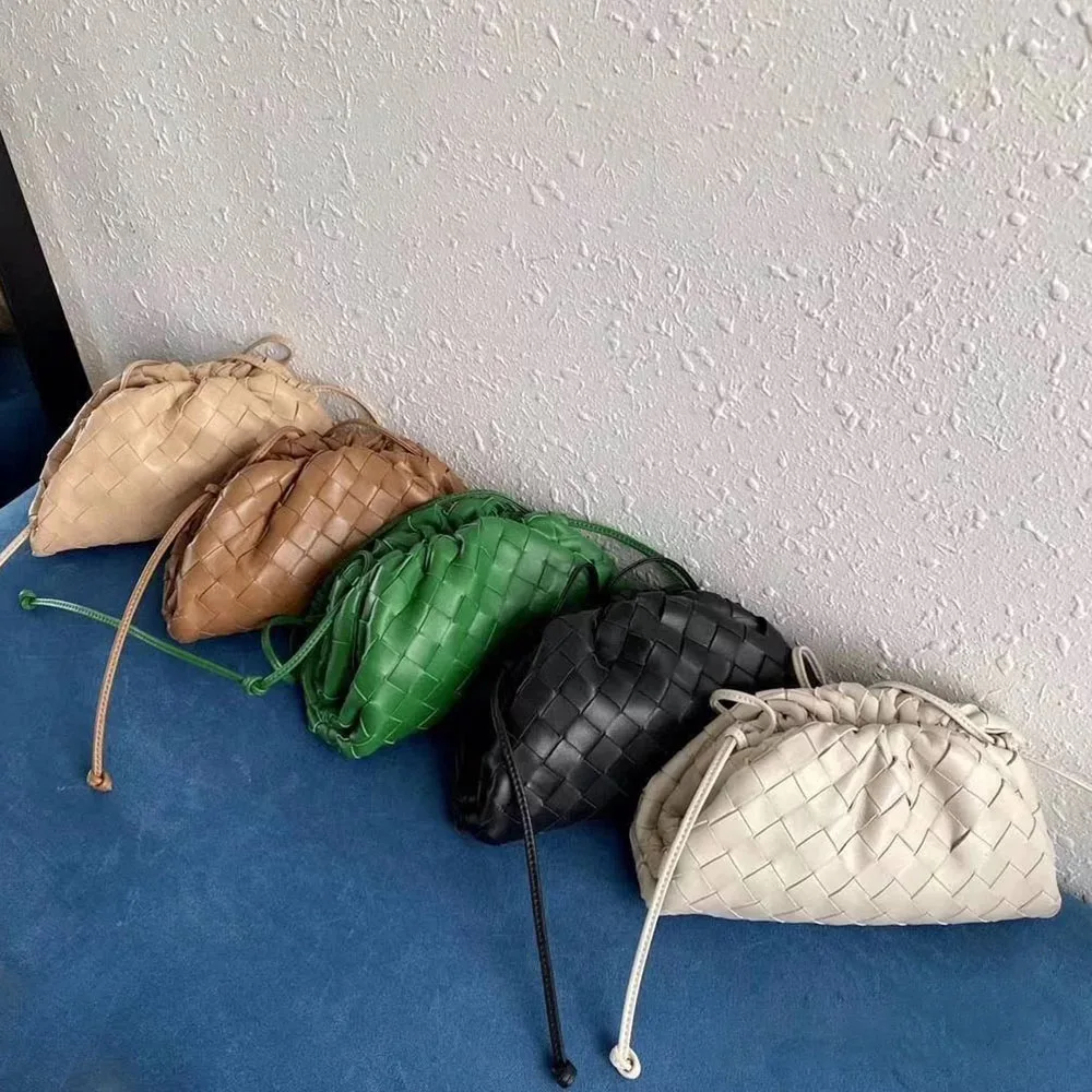 

Кожаная плетеная Сумка в форме облака, модная сумка-мессенджер, роскошная брендовая сумка, креативная Повседневная Наплечная Сумка 2021