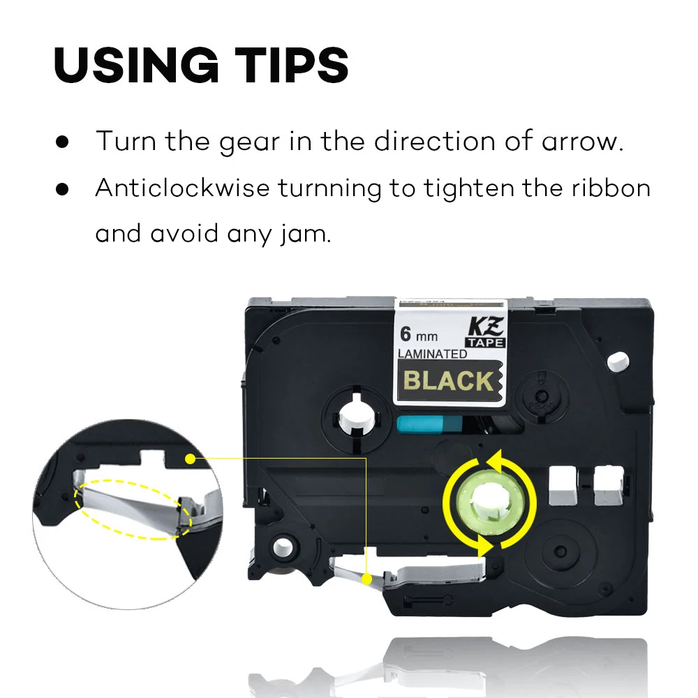 Tze-314 6 мм Золотой на черном совместимый Brother p-touch принтеры tz314 tz-314 tz tze314 лента для