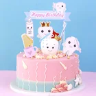 8 шт.компл. Симпатичные Детские топперы для торта, капкейка, детский душ, вечеринка в честь Дня Рождения, украшения для торта для девочек и мальчиков, подарок