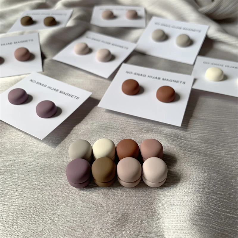 Мусульманские Женщины Круглый Хиджаб Магнит Брошь Аксессуары Магнитные Броши