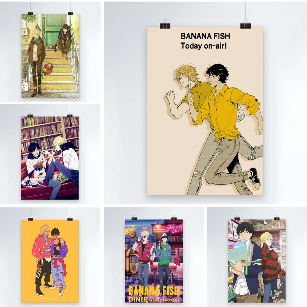 

HD Prints Banana Fish Canvas Painting Wall Art Japan Anime Roles Poster Modular Ash Lynx Pictures Frame Home Decor For Bedroom