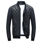 Мужская кожаная куртка, мотоциклетная куртка из искусственной кожи, приталенная, повседневная, осенняя, 2020