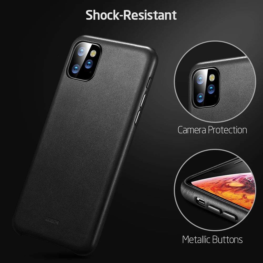 ESR Премиум чехол из натуральной кожи для iPhone 11 Pro Max тонкий полностью кожаный телефон с противоударной защитой чехол для iPhone 11 11 Pro