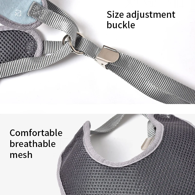 Воздухопроницаемая сетчатая шлейка и поводок для маленьких собак кошек жилет