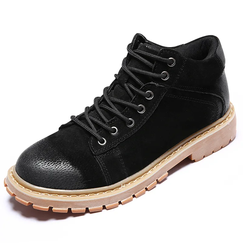 Мужские ботинки в стиле Ретро из натуральной кожи |