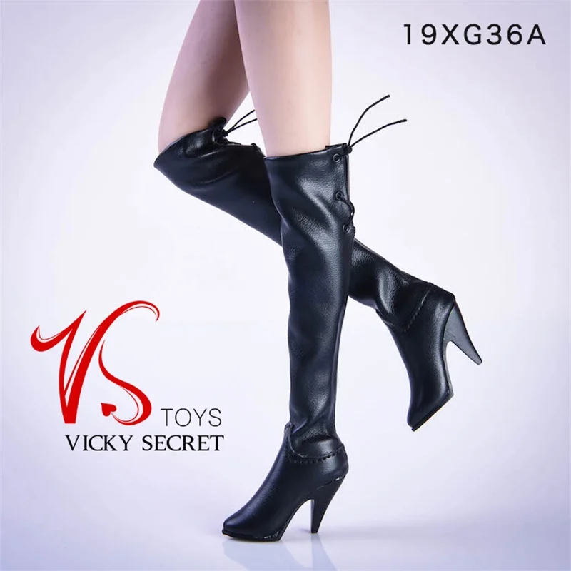 In Stock For Sale VSTOYS 19XG36 Fashion Female Long Tube Solid Shoes Boots For Doll Action Figures Accessories