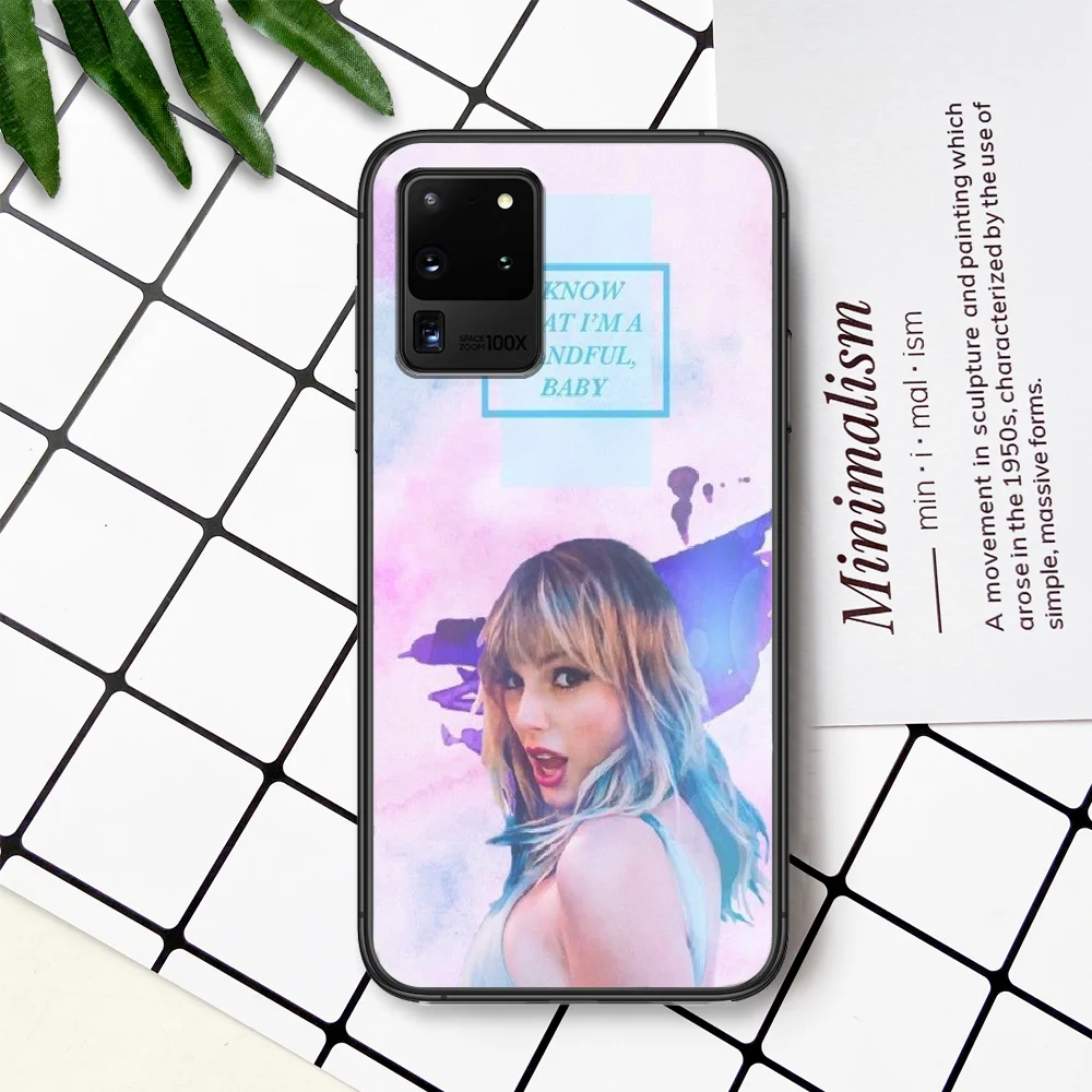 

Taylor Alison Swift Phone Case For Samsung Galaxy Note S 8 9 10 20 Plus E Lite Uitra black Cover Silicone Etui Luxury Coque