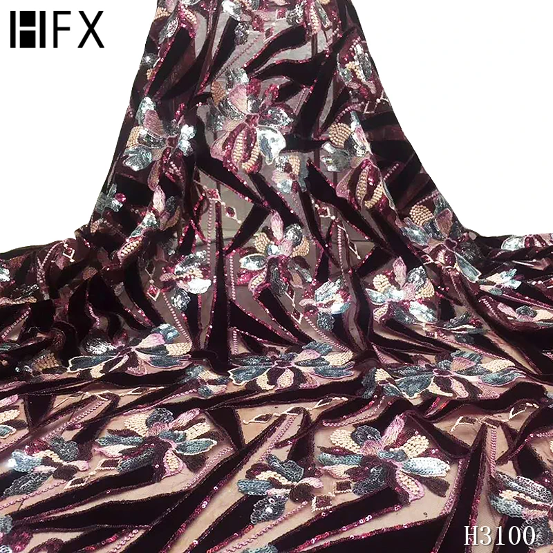 HFX Новая африканская кружевная ткань 2020 Высококачественная нигерийская