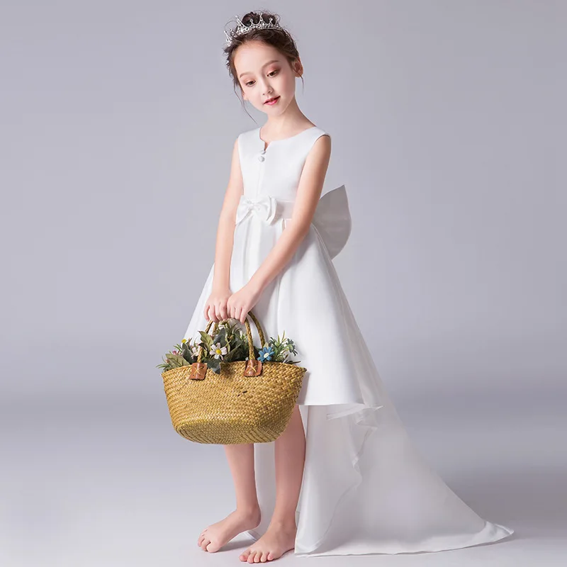 HS Kellio/платье с цветочным узором для девочек красное вино бантом атласные