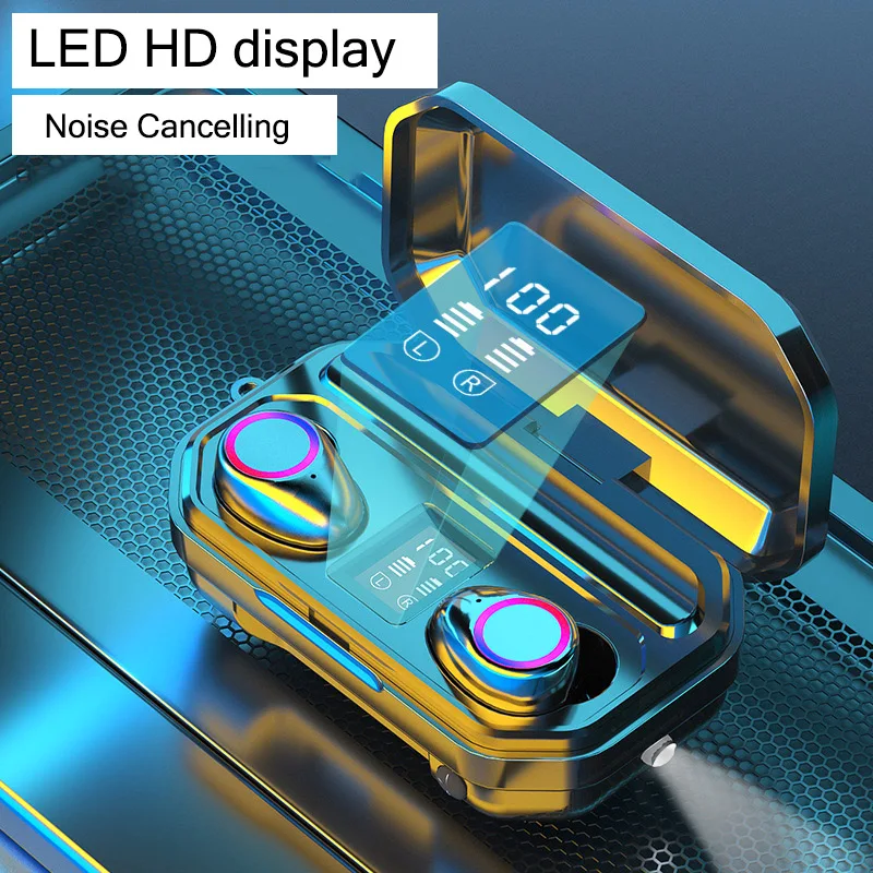 Водонепроницаемые беспроводные наушники Tws шумоподавляющие Bluetooth Спортивная