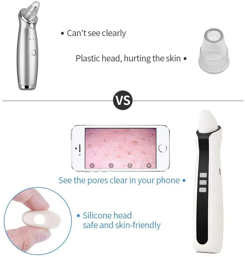 Визуальный Инструмент для удаления чёрных точек USB Перезаряжаемые поры лица