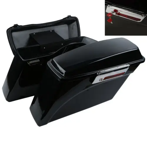Жесткие мотоциклетные сумки Седло Ярко черного цвета с крышкой и защелкой для