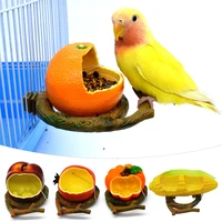 fruit shape birds feeder bowl parrot water food feeding bowl vegetable small animal drinking cup container bird cage accessories
