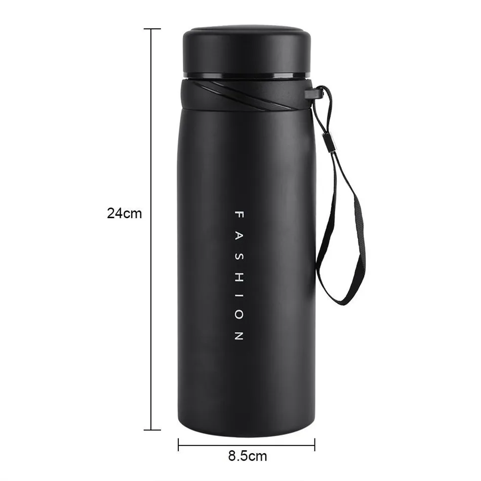 TTLIFE 900 мл черный термос бутылка из нержавеющей стали стакан Изолированная для