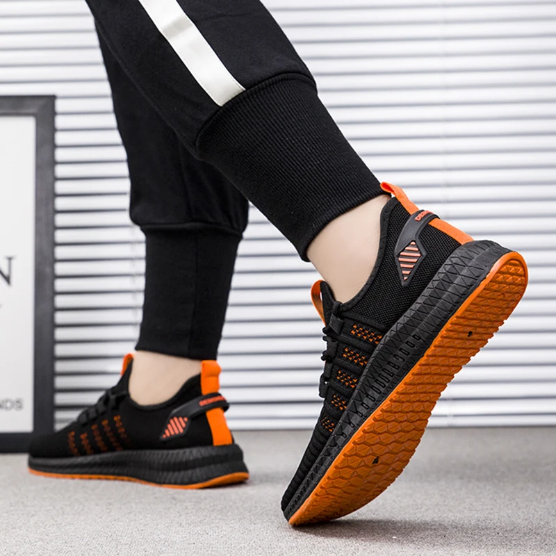 

Pop Fashion Sneakers Men Casual Shoes Comfortable Man Summer Shoes Breathable Mesh Footwear Lace Up Walking Shoe Zapatillas