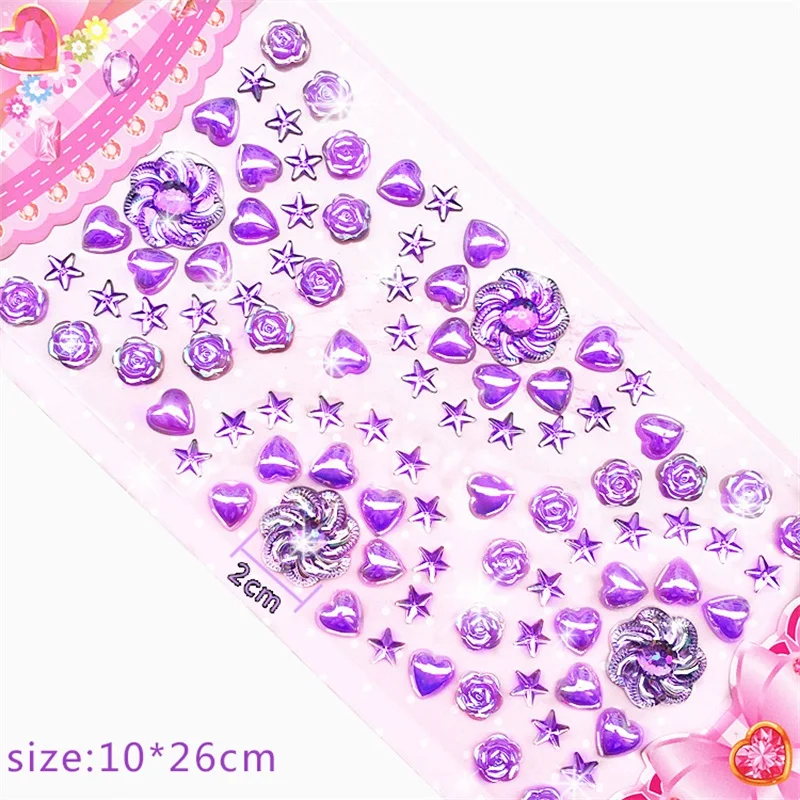 

1Pc Acrylic Diamond Stickers Children's Handmade DIY Decorative Shiny Gemstone Crystal Crafts Stickers Girls Children's Gift Toy