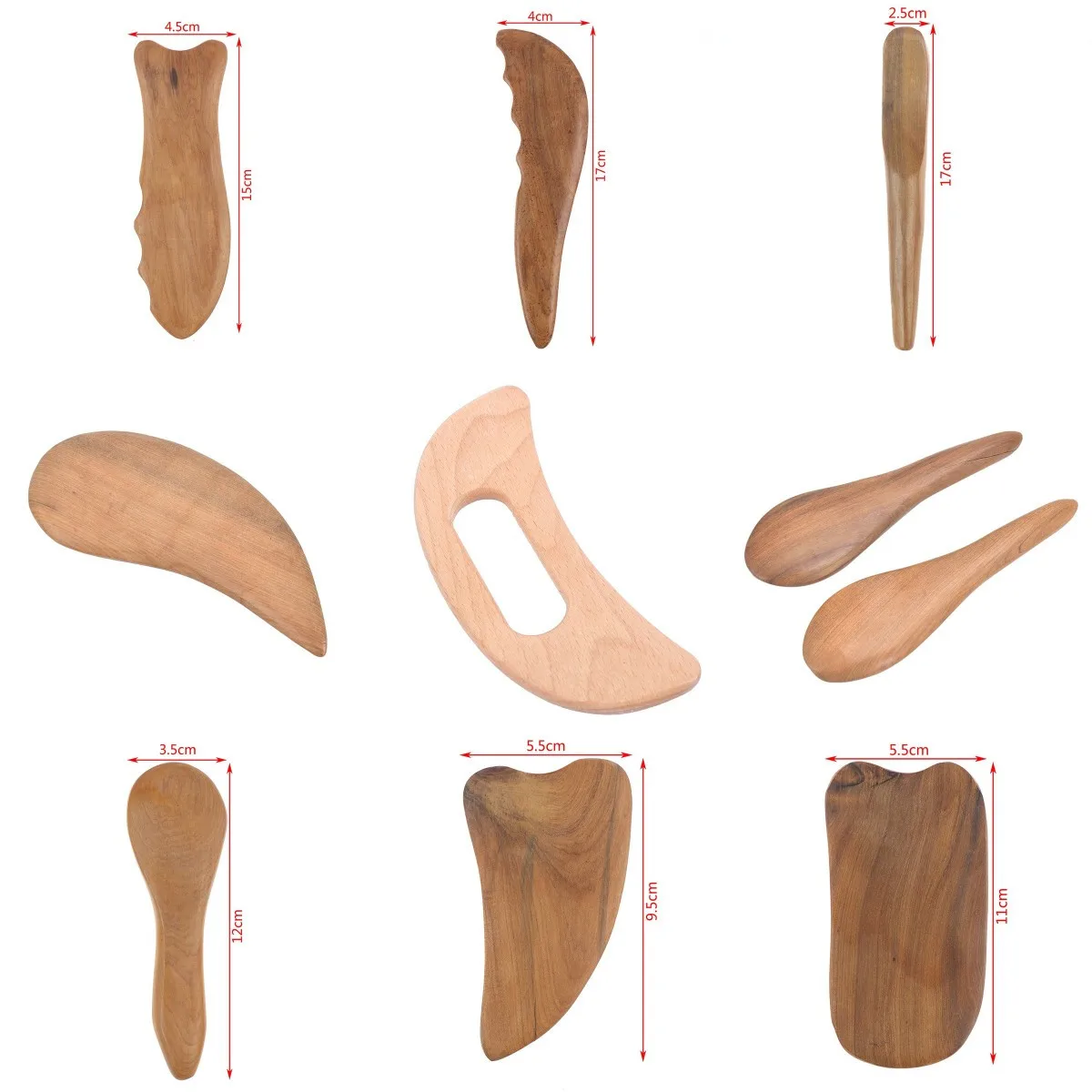 Деревянный инструмент для Массажа Гуаша соскабливающая доска массажная