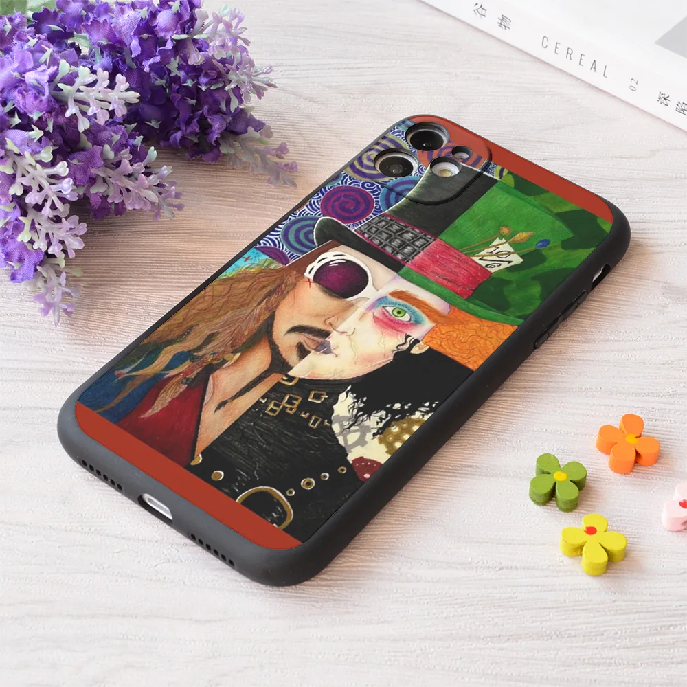 

For iPhone Johnny Depp Character Collage Print Soft Matt Apple iPhone Case