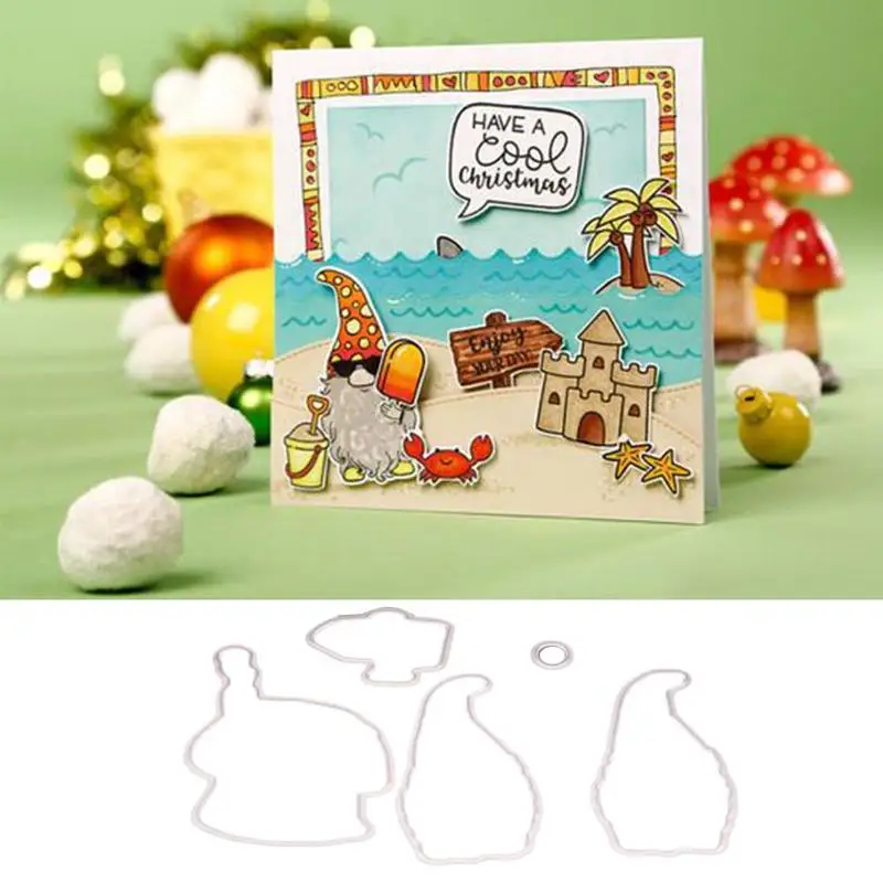 

Christmas Transparent Silicone Seal DIY Hand Account Mushroom House Handmade Seal Greeting Card Decor Cutting Mold + Seal