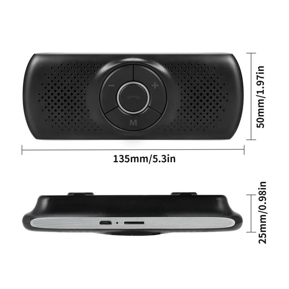 T826 Bluetooth Handsfree Car Kit Car SpeakerphoneTF Music MP3 Player Connect Phones Speaker Sun Visor Clip Speakerphone