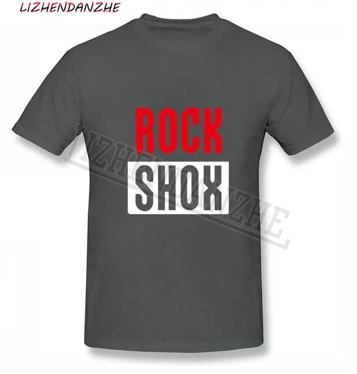 Мужская футболка с логотипом ROCK SHOX для байкеров велосипедистов хлопковая Прямая