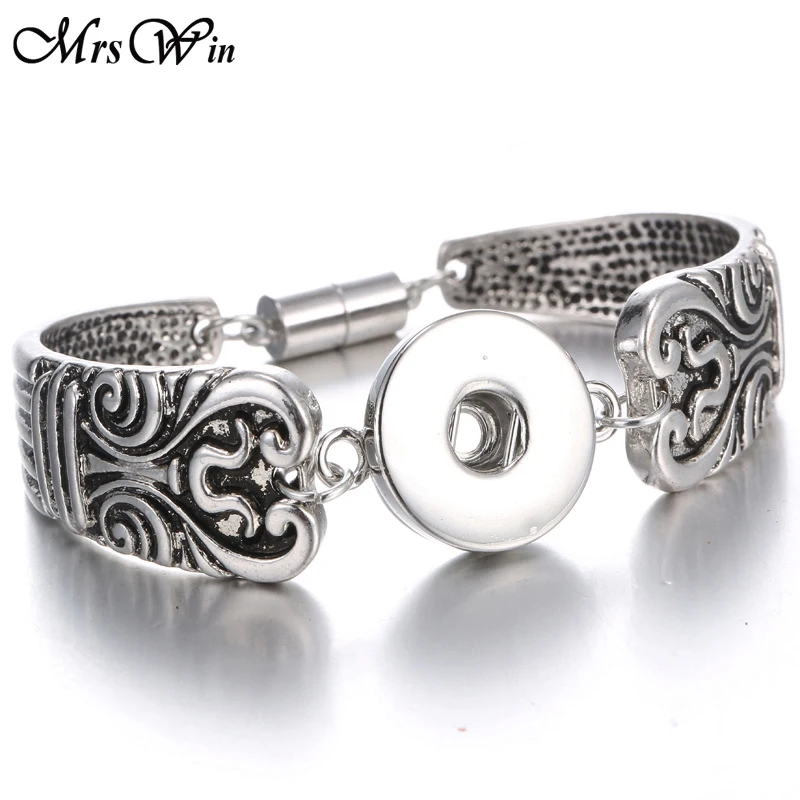 Серебряный цвет браслет с украшением в виде кнопки 18 мм ювелирные изделия 19 видов