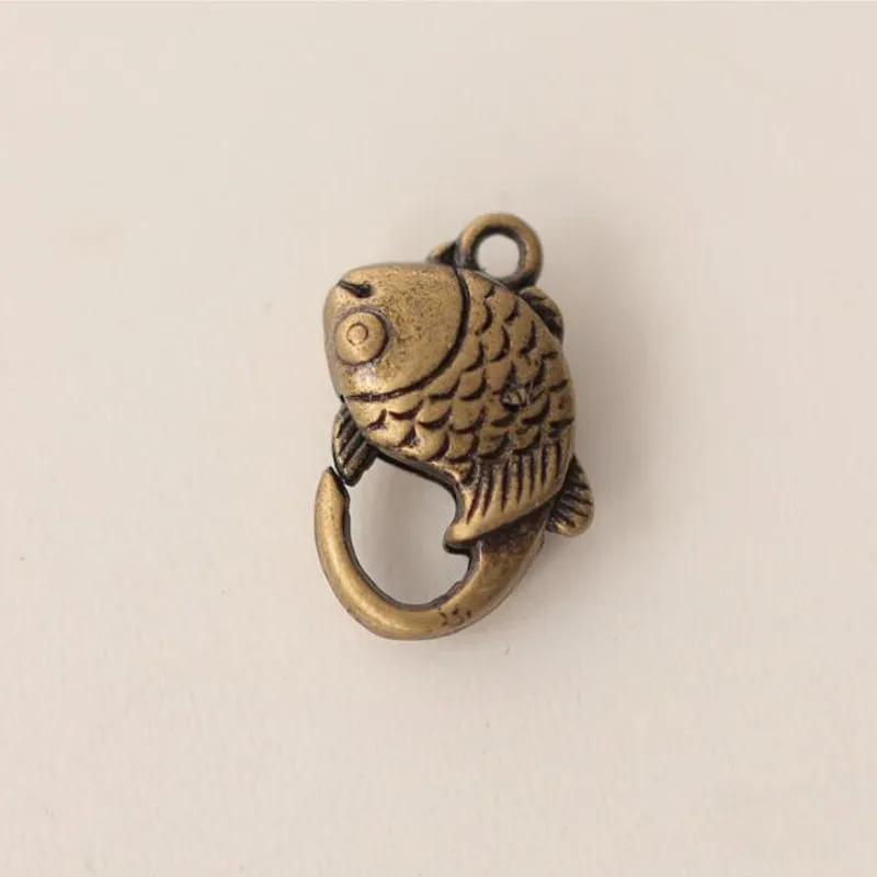 2 шт. Ретро медная металлическая застежка-лобстер зажимы крючок брелок товары для