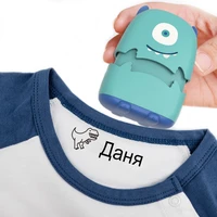 baby name stamp custom made diy gift for children seal student clothes chapter not easy to fade security cute monsters toy