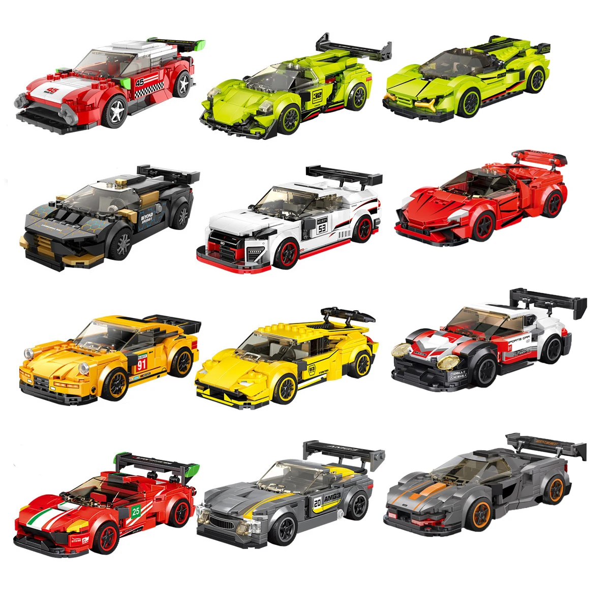 

New High-Tech Super Sport Car Series Model Bricks MOC Speed Champion Vehicle Lamborghinied Building Blocks Toys for Kids Gifts