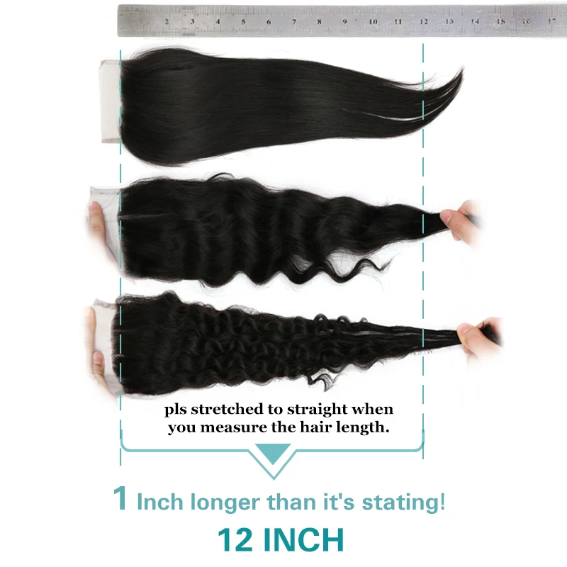 Али FumiQueen закрытие волос бразильские прямые человеческие волосы Закрытие 10 &quot