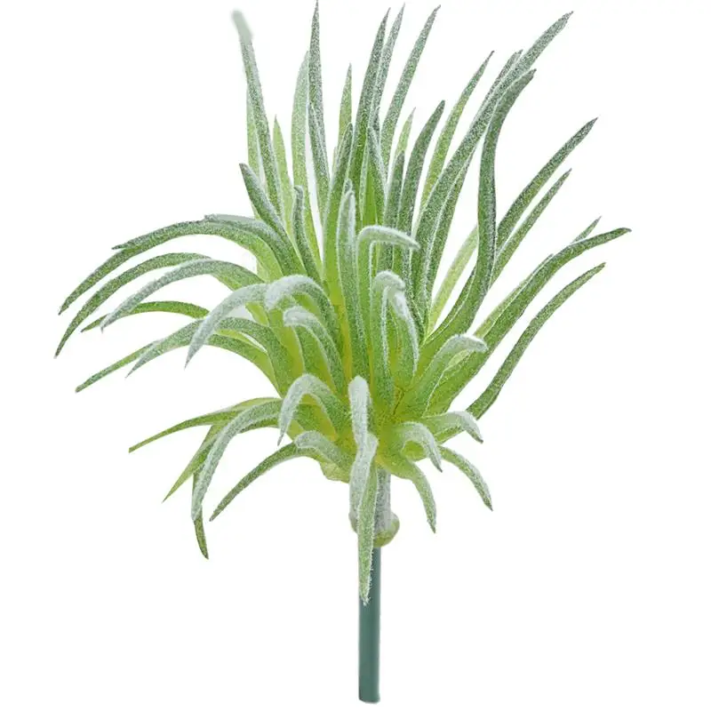 7 Artificial Succulents Green Flocking Plant Bonsai Desktop Fake Plants Valentine Day Christmas Wedding Decoration Plante - Цвет: 7