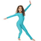 Детский гимнастический костюм с длинным рукавом, из лайкры