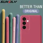 Роскошный мягкий чехол из жидкого силикона для Samsung S22 S21 FE S20 Ultra Plus A52 A72 A32 4G A22 A12 M52 5G Quantum2, чехол ярких цветов