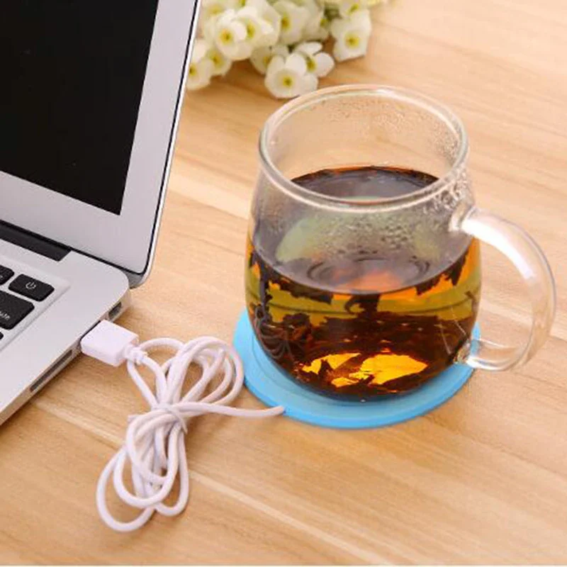 

2022 New USB Silicone Warmer Gadget Cartoon Thin Cup-Pad Coffee Tea Drink Usb Heater Tray Mug Pad Nice Gift