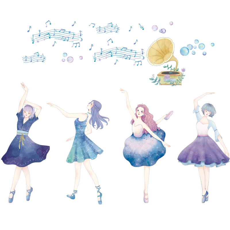 Декор для детской комнаты настенный стикер девочек Настенный декор спальни