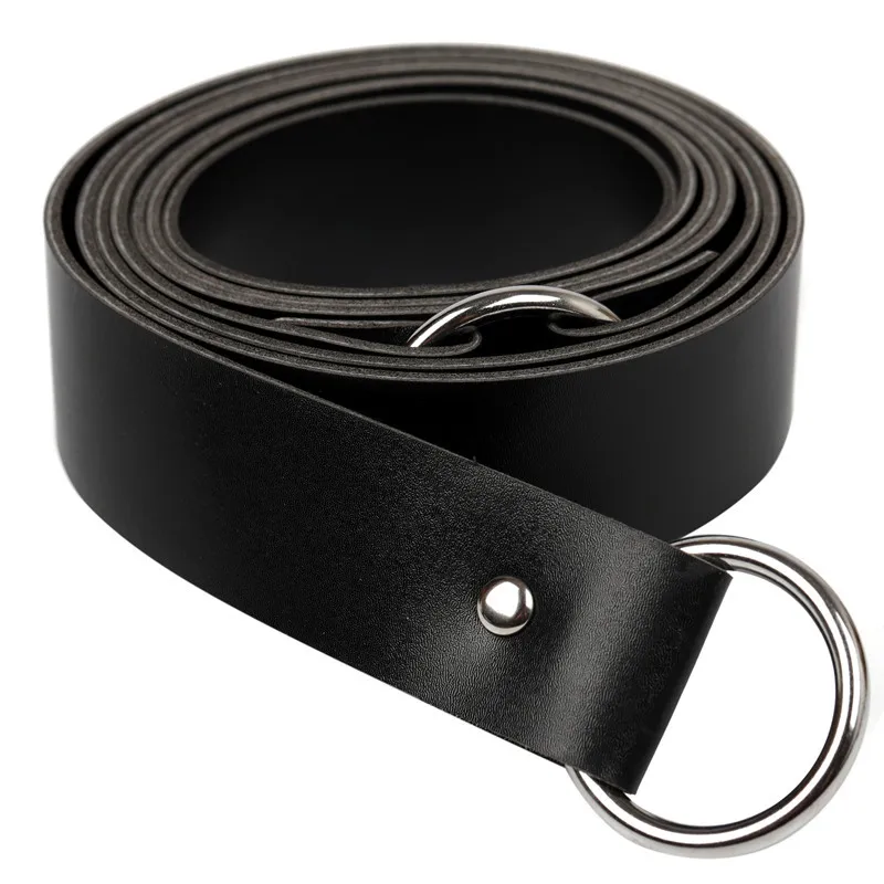 Ремень в средневековом стиле мужской кожаный пояс с кельтской пряжкой рыцаря