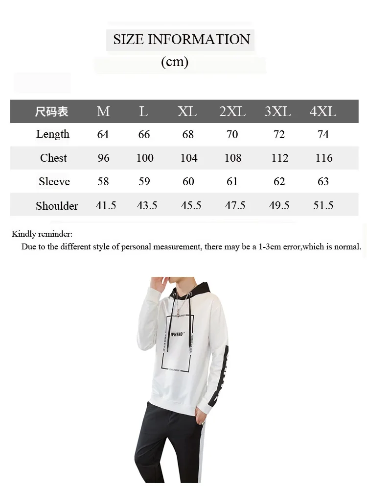 

Tracksuit Men Thermal Men Sportswear Sets Hoodie+Pants Sporting Suit Casual Sweatshirts Sport 2pcs Set