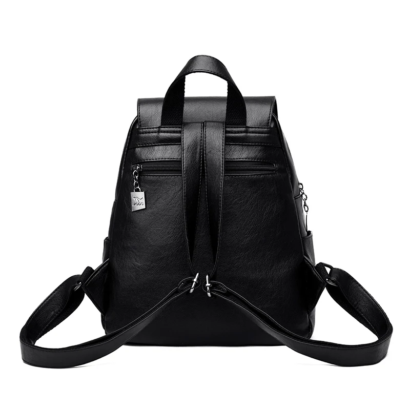 Женские высококачественные кожаные рюкзаки большой вместимости для девочек