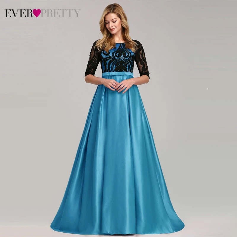 Элегантные атласные вечерние платья Ever Pretty A-Line с круглым вырезом коротким