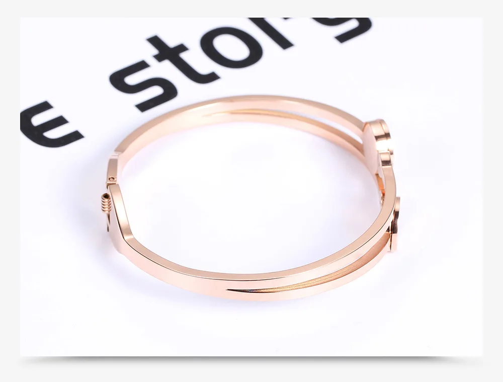 

Life female tree bracelet top grade titanium steel cuff crystal bangle fashion jewelry rose gold bracelets wristlet jewel women