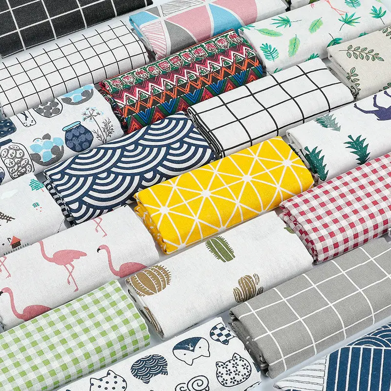 

Cotton Linen Upholstery Fabrics Forsofa Furniture By Meter DIY Patchwork Handmade Materials Home Decoration Cloth