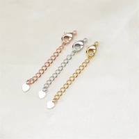 diy necklace bracelet connectors delay chain clasp 18k gold plating copper clasps for jewelry making fastening accessories