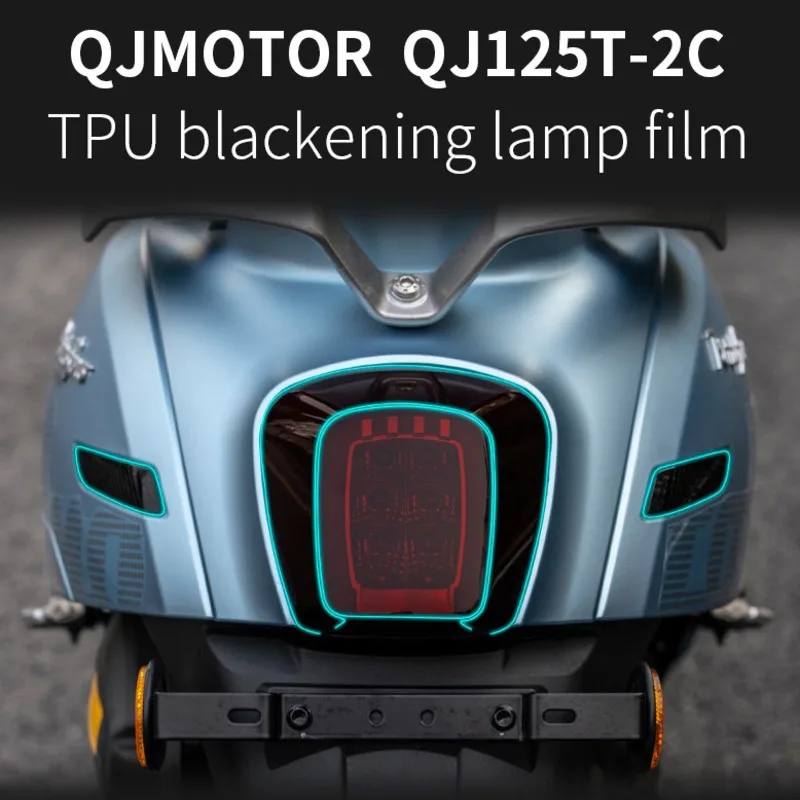 

Motorcycle Modified Headlamp Transparent Protection Film Fumigation Lamp Tpu Self Repair for Qjmotor Qj125t-2c