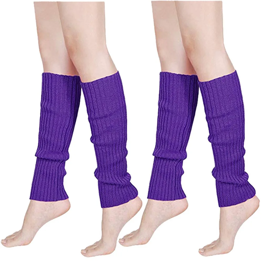 Женские носки для фитнеса с флуоресцентными цветными полосками манжетами теплые