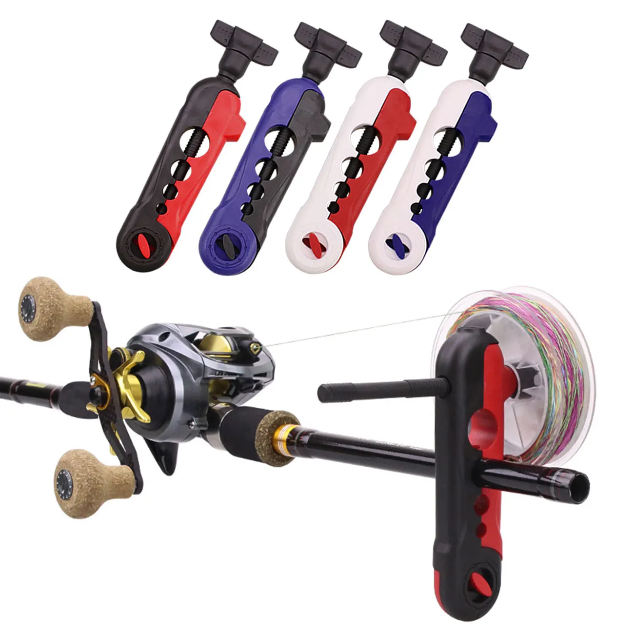 

1PCS Portable Fishing Line Spooler Adjustable Various Sizes Rod Winder Board Spool for Cord Wrapper Mini Bobbin Reel Accessories